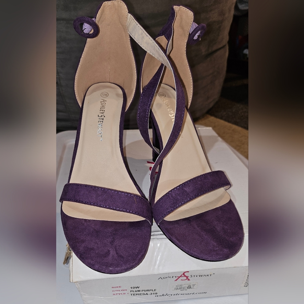 NWT Ashley Stewart Open Toe Heels Size 10